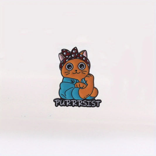 🐾💥 PURRRSIST Cat Pin